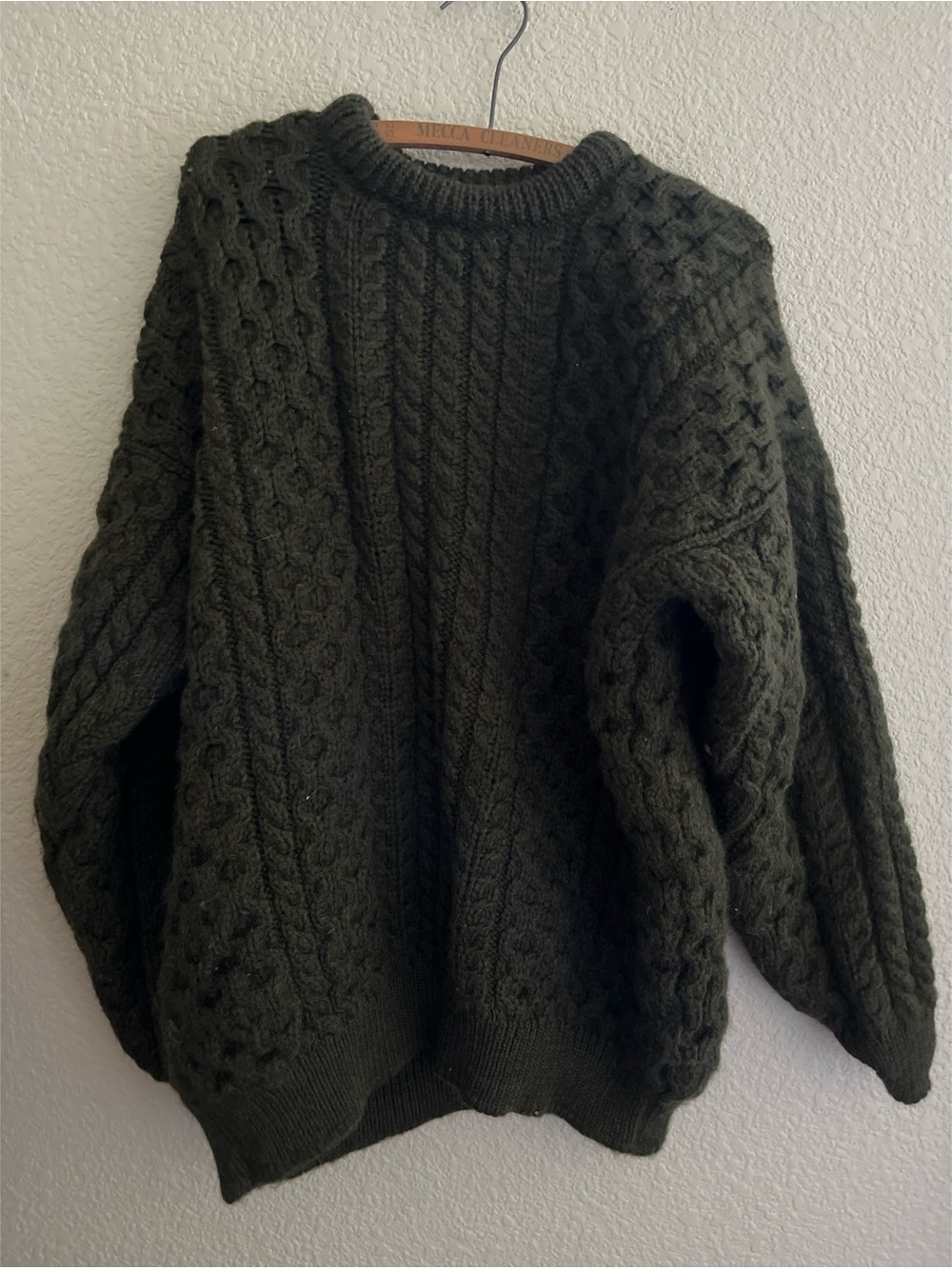 Vintage Rosmuc Knitwear Green Fisherman Wool Sweater